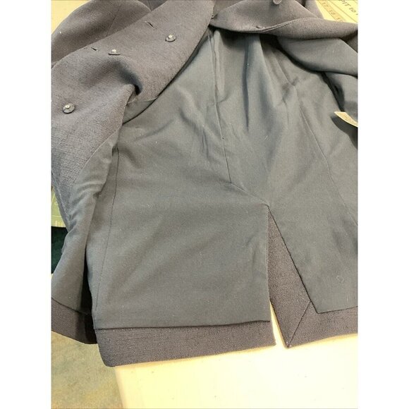 MM Lafleur Navy Blue Shirt Dress short Sleeve collared Button Down Size 4 career - Picture 11 of 13